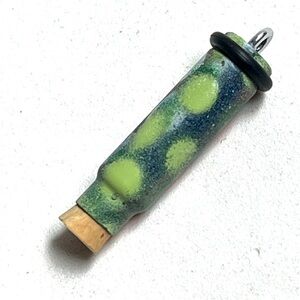 Green, Blue, Red, Gold Pendant Brass bottle with cork stopper :) New